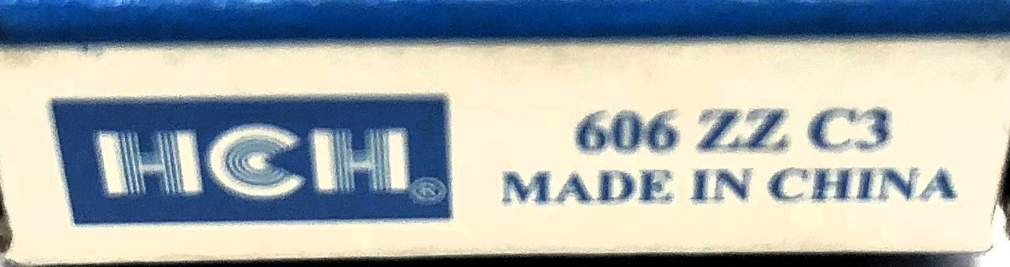 HCH Single Row Ball Bearing 606ZZC3 (606ZC3) [Lot of 4] NOS