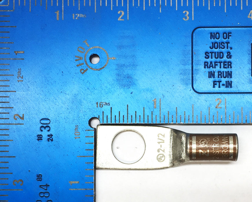 Ferrules Direct 2 STR Cu Brown 2-1/2 1-Hole Short Barrel Cable Lug [Lot of 7]NOS