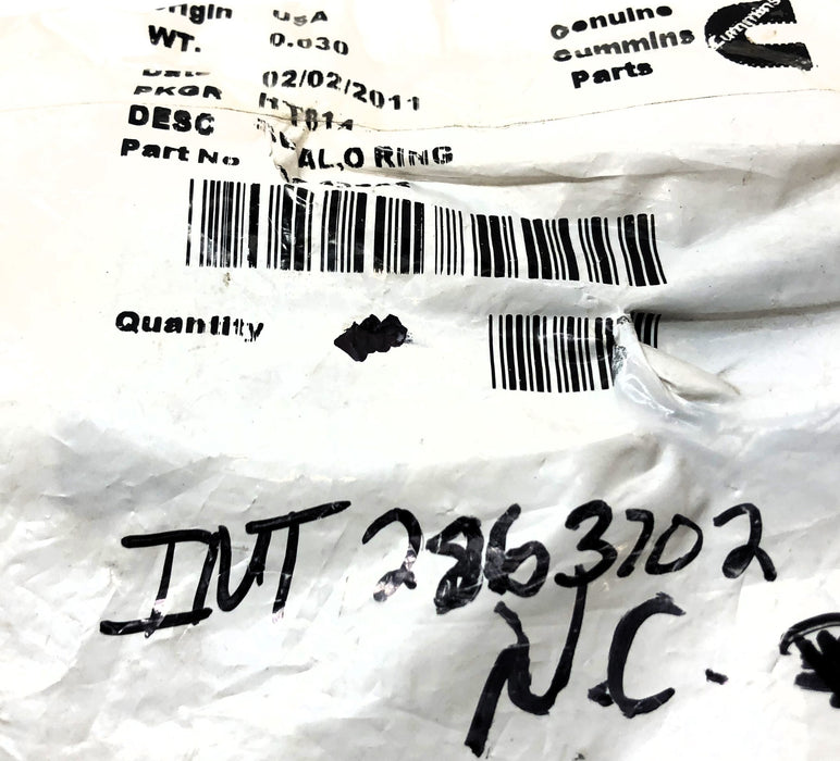 Cummins O-Ring Seal 2883702 [Lot of 2] NOS