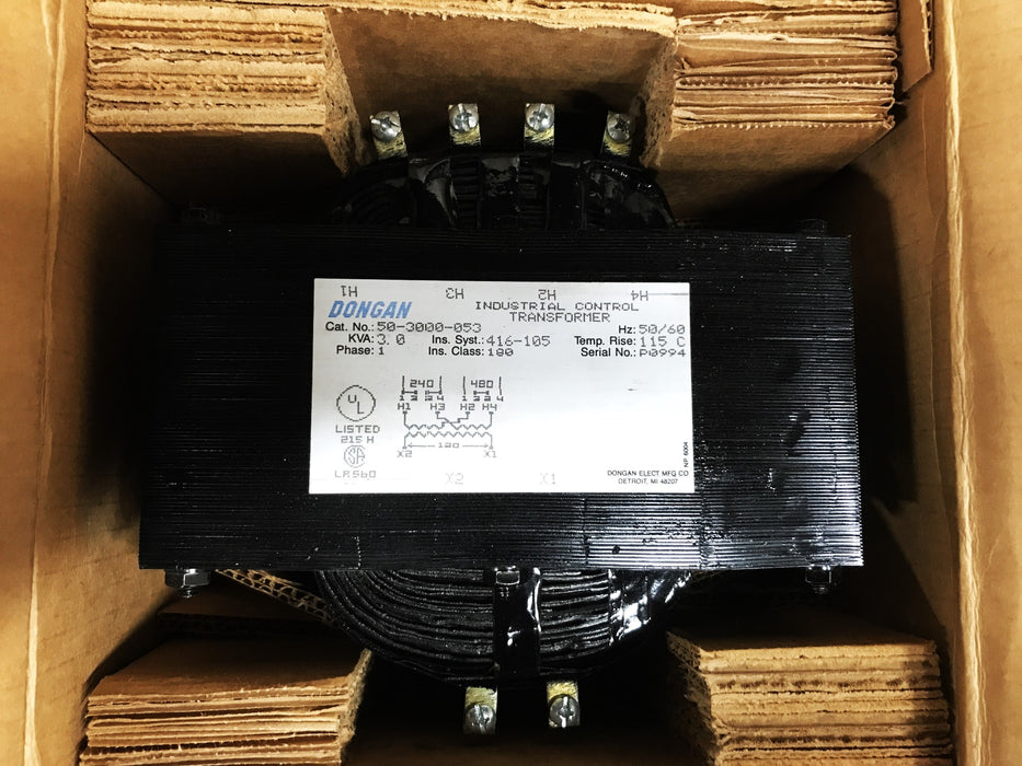 Dongan Industrial Control Transformer 50-3000-053 NOS
