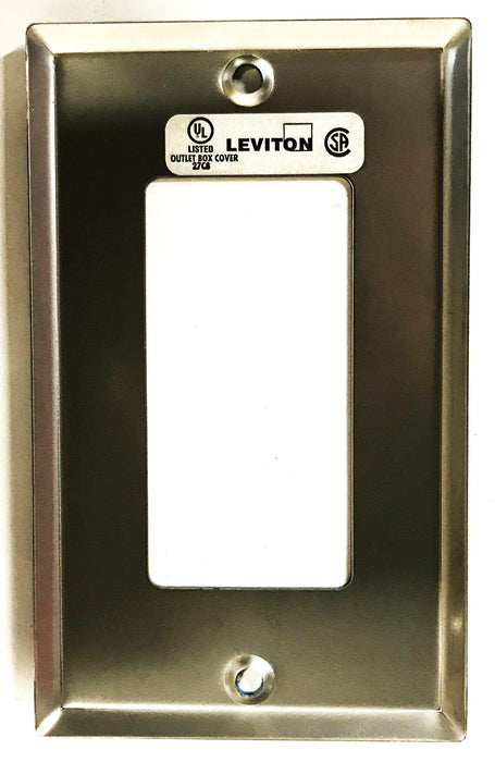Leviton Stainless Steel 1-Gang 1-Switch Wall Plate 105-84401-040 [Lot of 6] NOS