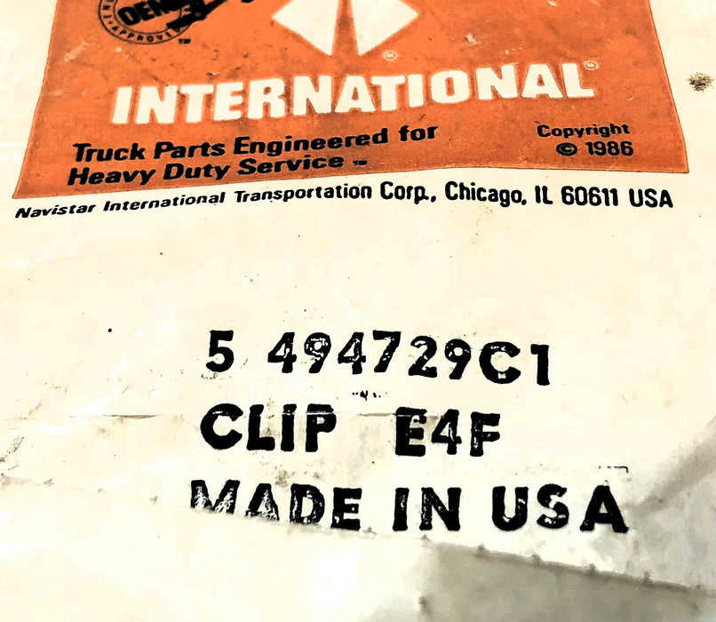 International E4F Clip 494729C1 [Lot of 8] NOS