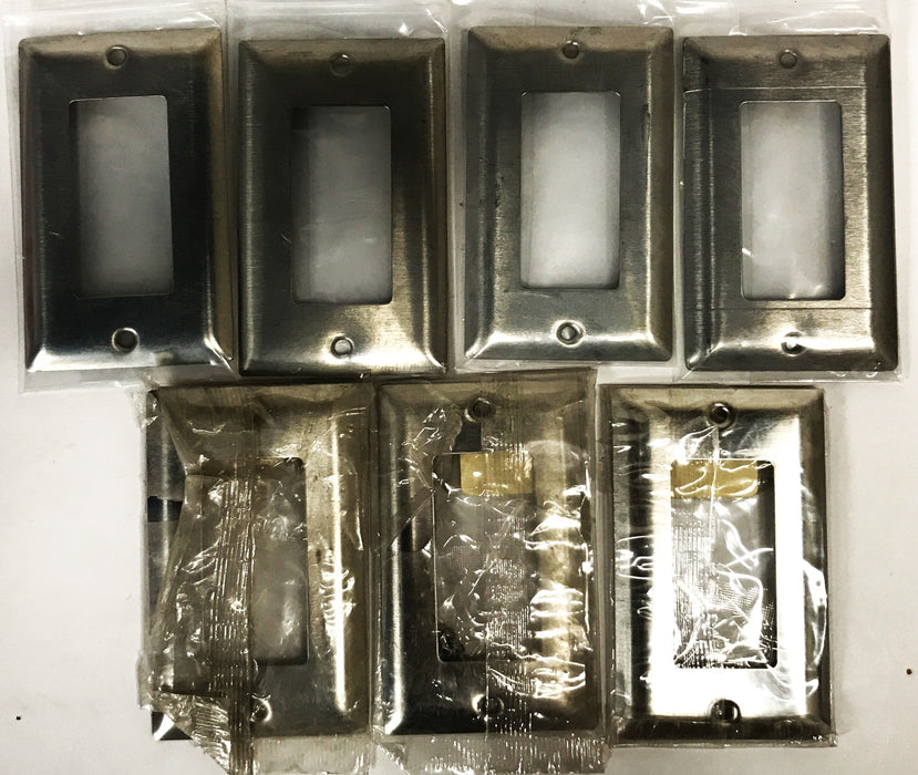 Pass & Seymour Stainless Steel 1-Gang 1-Switch Wall Plate SS26 [Lot of 7] NOS