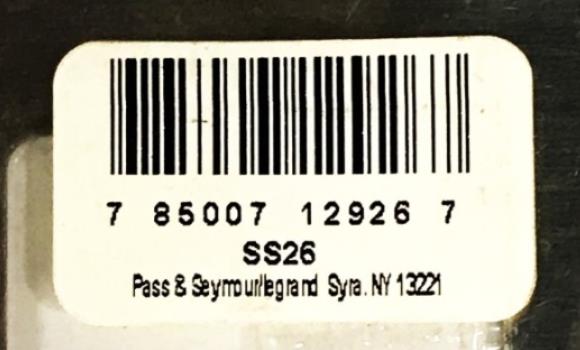 Pass & Seymour Stainless Steel 1-Gang 1-Switch Wall Plate SS26 [Lot of 7] NOS