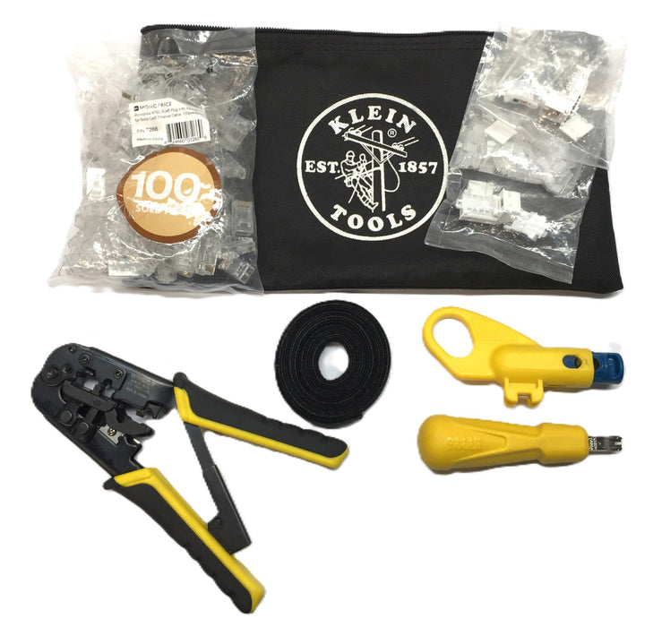 Klein Tools RJ45 Crimper/Stripper Kit with Bag VDV226-011 (VDV110-261) USED