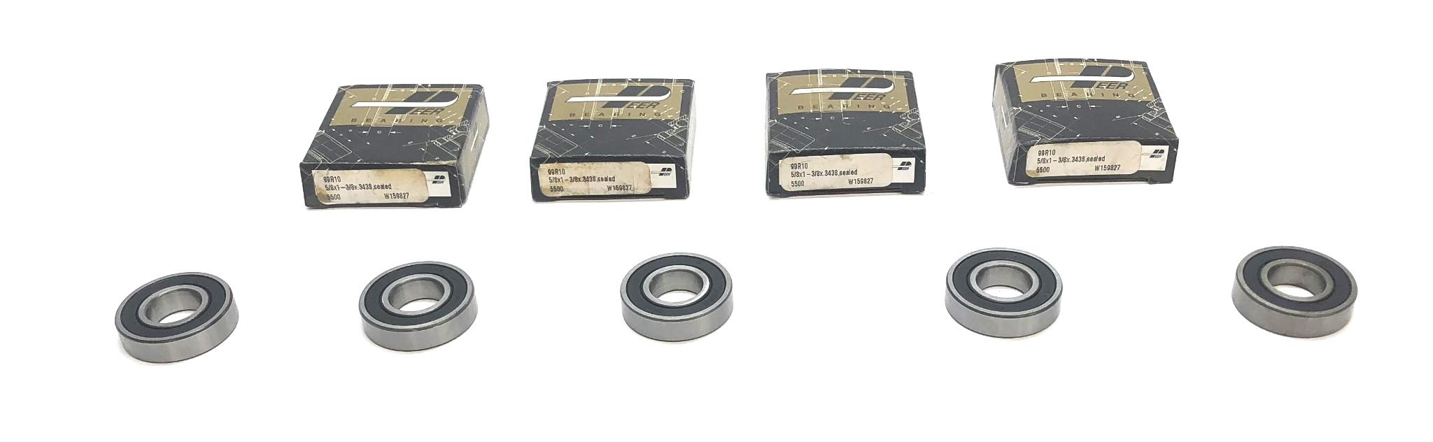 Peer Rubber Shielded Ball Bearing 99R10 (9R10) [Lot of 5] NOS