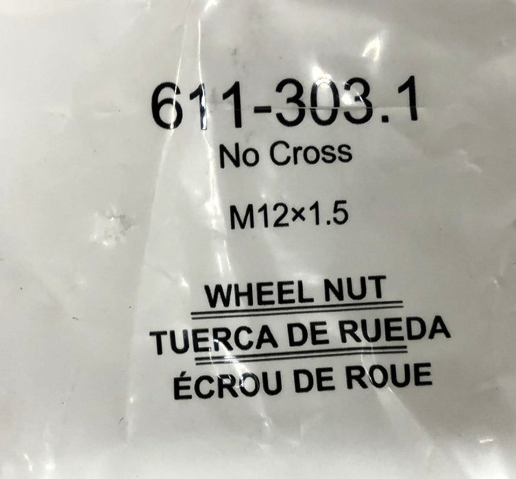 Dorman M12x1.5 No Cross Wheel Nut 611-303 [Lot of 5] NOS