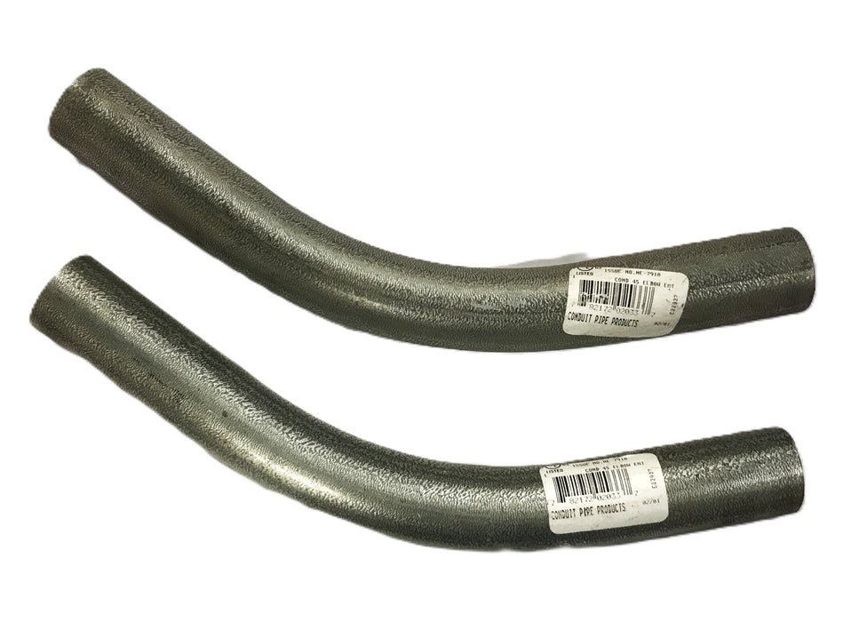 EMT Conduit Pipe Products 1-1/4 inch 45 degree Elbow NE7910 [Lot of 2] NOS