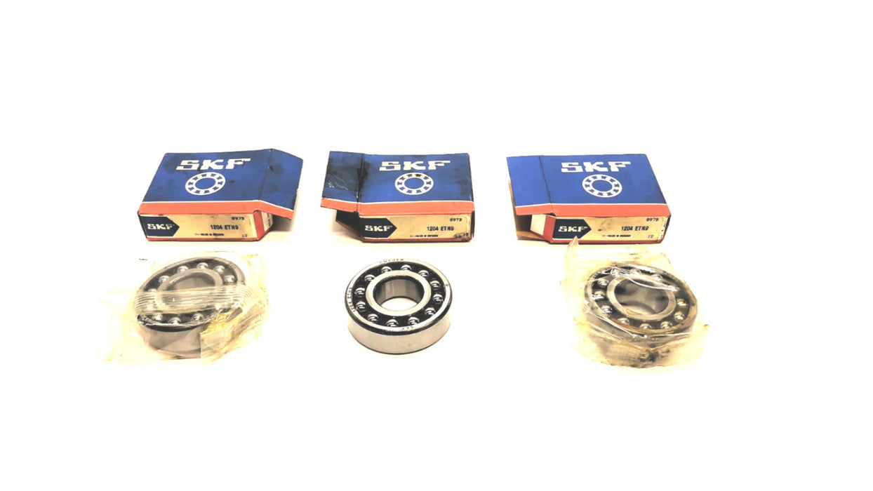 SKF Self-Aligning Ball Bearing 1204ETN9 [Lot of 3] NOS
