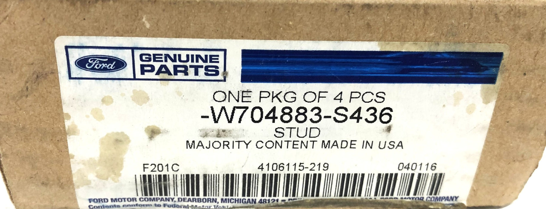 Ford Mount Bracket Stud W704883-S436 [Lot of 3] NOS