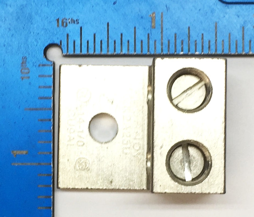Burndy (2)14 STR 1/0 STR Stud:1/4" Terminal Block K2A25U (392028) [Lot of 7] NOS