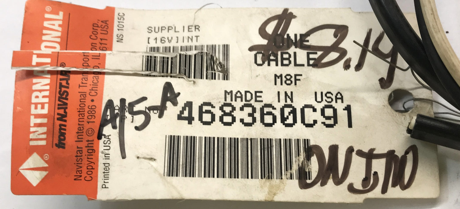International Back Up Alarm Beeper Control Wiring Harness W/O End 468360C91 USED