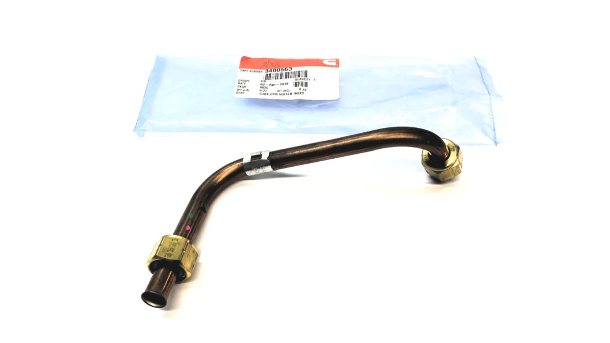 Cummins Copper Water Inlet Tube 3400563 NOS