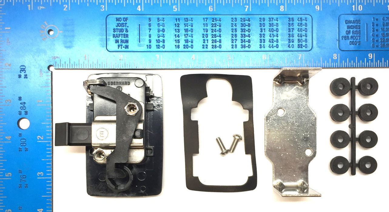 Eberhard Eclipse Black Plastic Handle Latch Assembly 102849 [Lot of 3] NOS