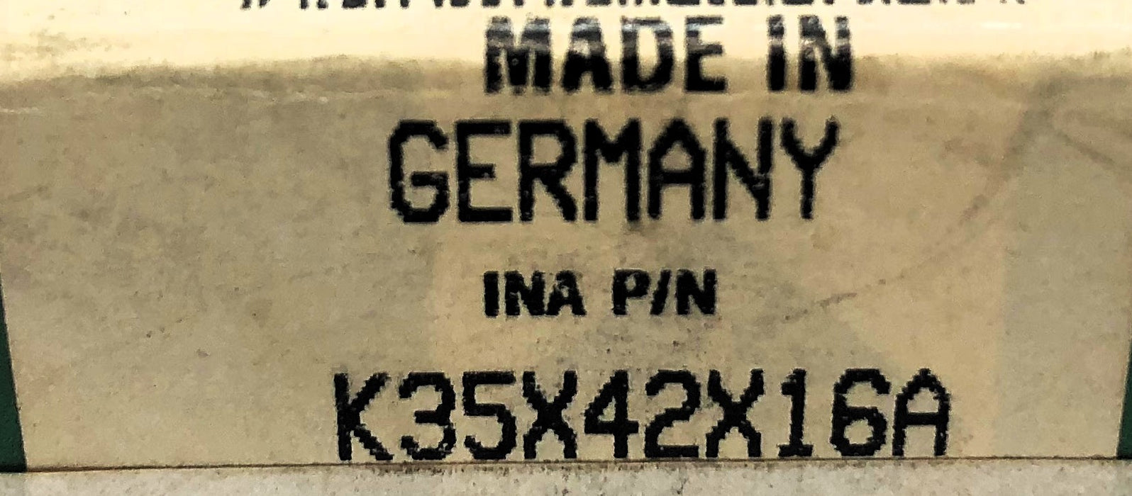INA Needle Roller Bearing Cage K35X42X16A NOS