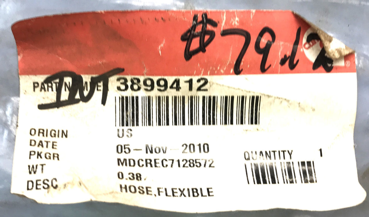 Cummins Oil Feed Turbo Flexible Hose 3899412 NOS