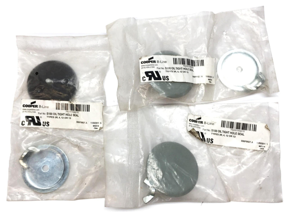 Cooper B-Line S100 Oil Tight Hole Seal Types 3R, 4, 12 or 13 [Lot of 3] NOS