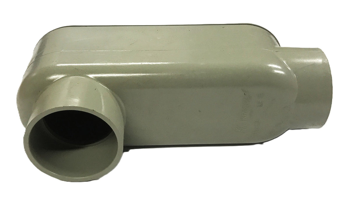 Kraloy PVC 1-1/2 inch Conduit Body with Cover [Lot of 3] NOS