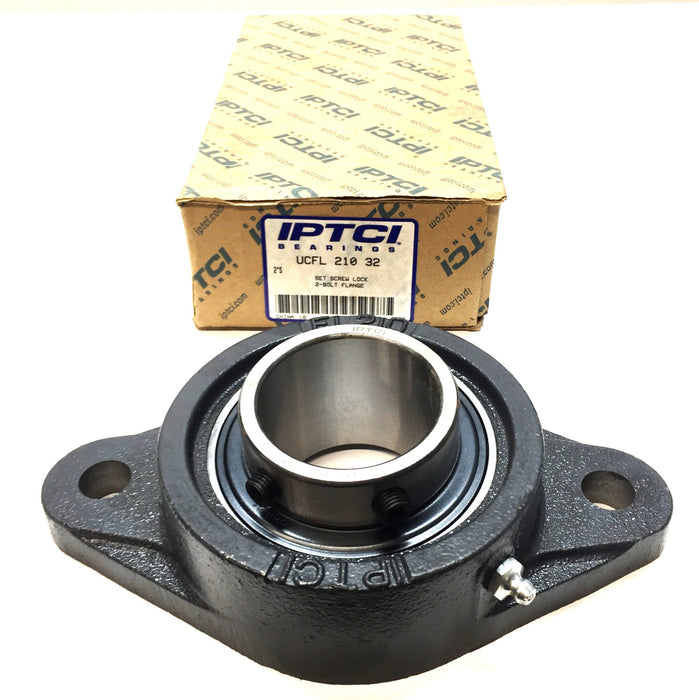 IPTCI Bearing 2-Bolt Pillow Block Bearing UCFL210-32 NOS