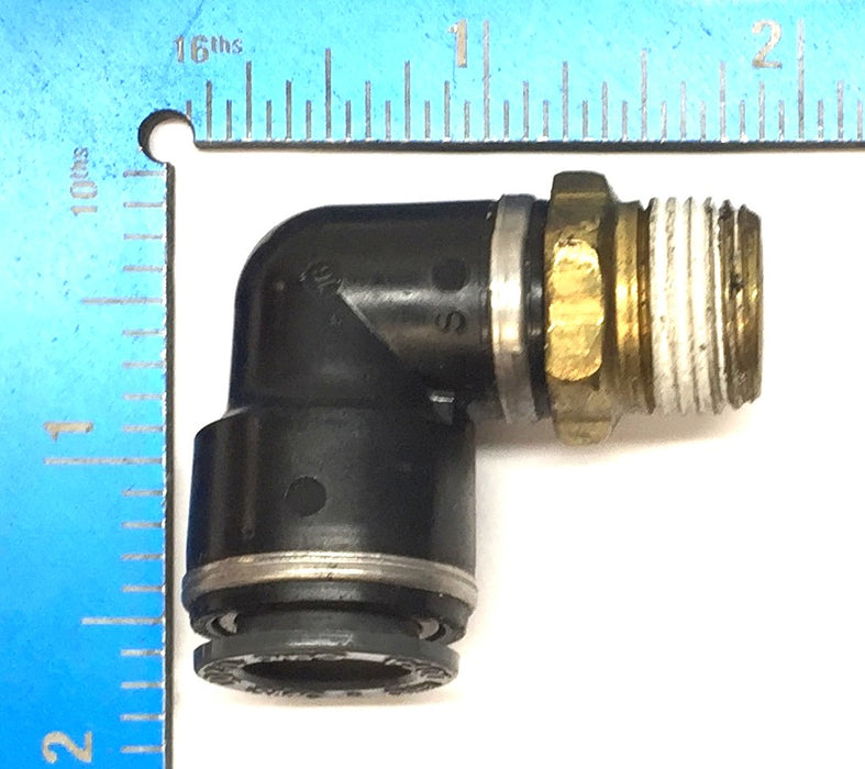 SMC 1/2"OD x 3/4"-10 NPT 90-Degree Male Elbow Connector Fitting [Lot of 5] NOS
