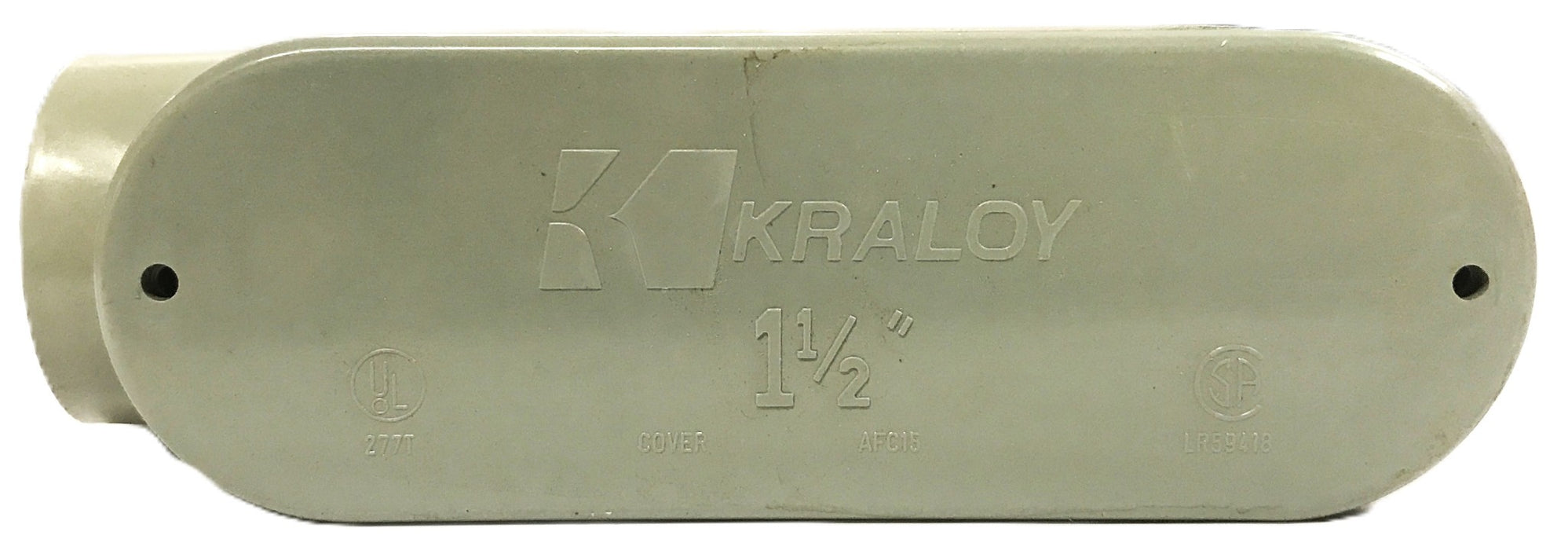 Kraloy PVC 1-1/2 inch Conduit Body with Cover [Lot of 3] NOS