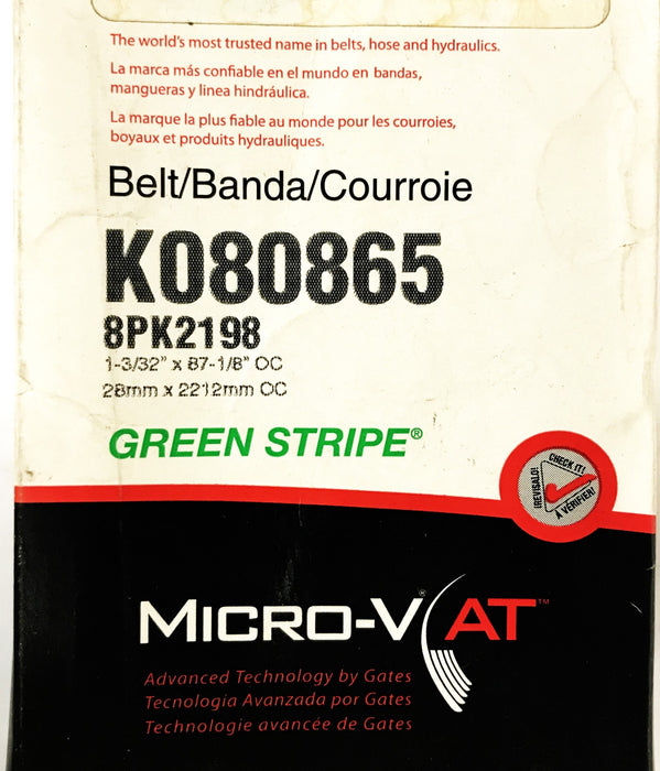 Gates Serpentine Micro-V Belt K080865 NOS