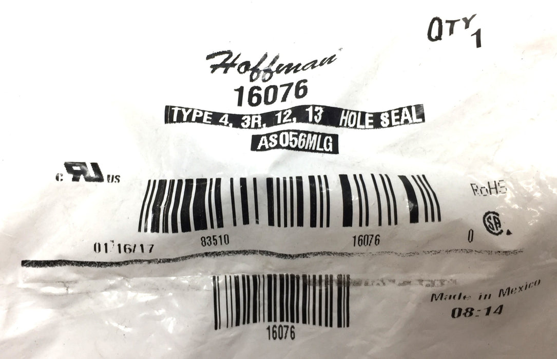 Hoffman Type 4,3R,12,13 Enclosure Hole Seal 16076 (AS056MLG) [Lot of 9] NOS