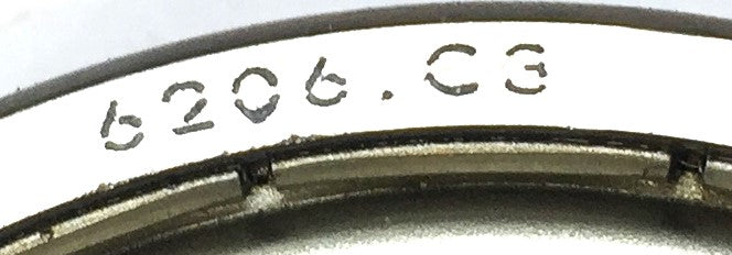 FAG Sealed Steel Bearing 6206C3 NOS