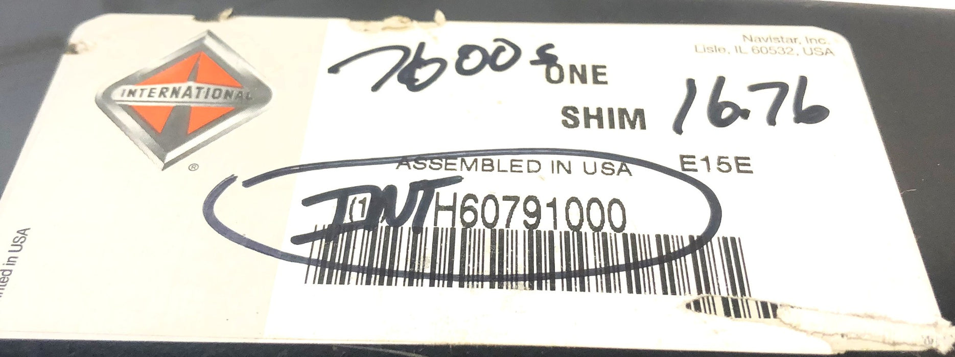 International Shim H60791000 [Lot of 2] NOS