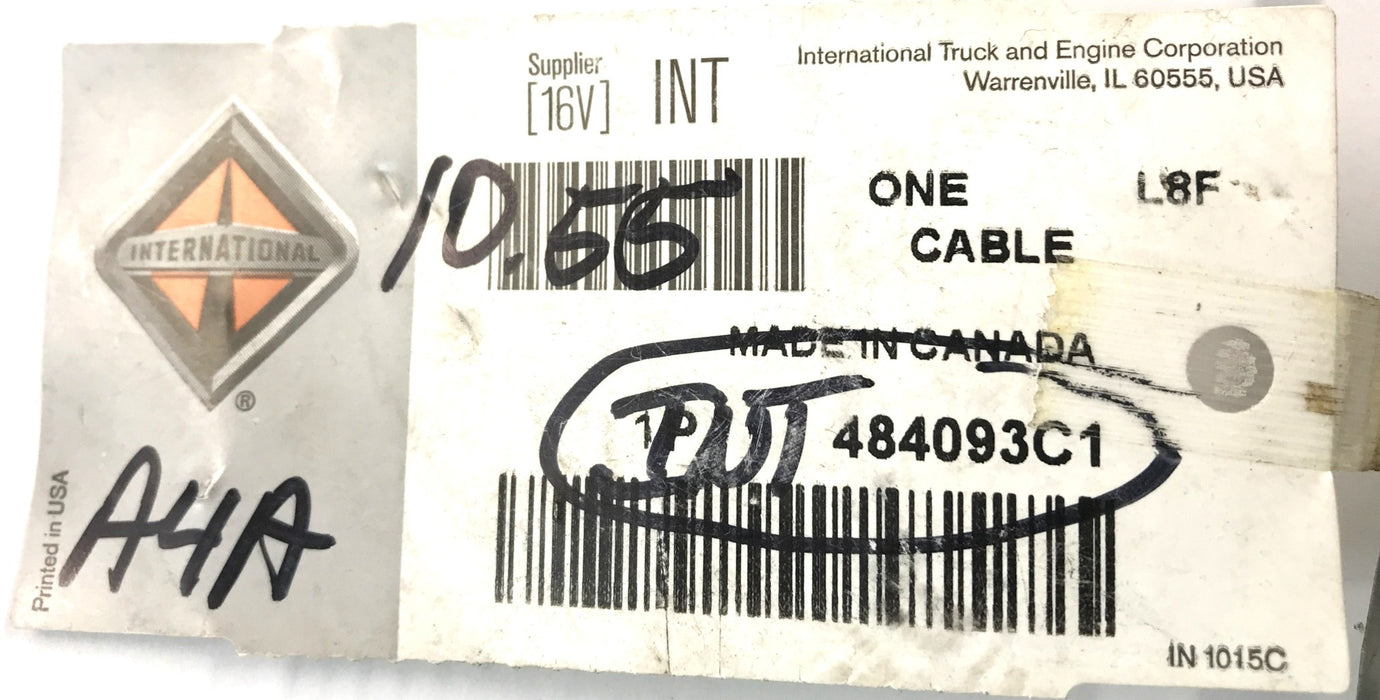 International Hand Brake Air Tank Mounting Cable 484093C1 NOS