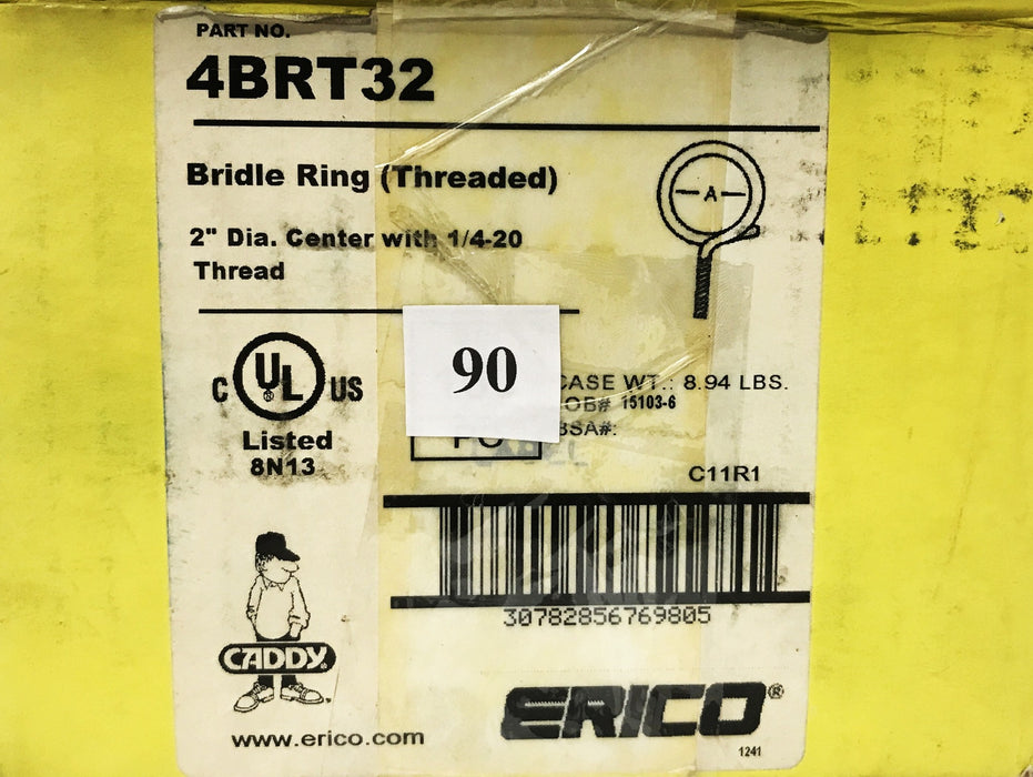Erico Caddy 2 inch Steel Bridle Ring 4BRT32 [Lot of 90] NOS