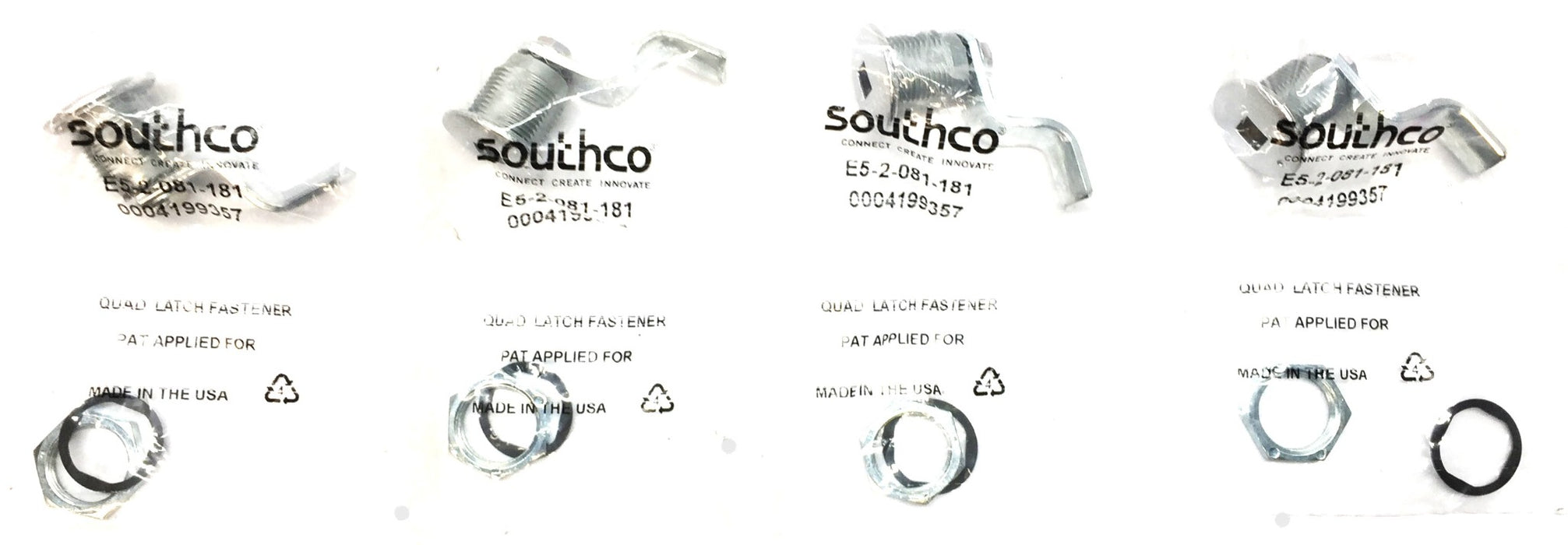 Southco Quad Latch Fastener E5-2-081-181 (0004199357) [Lot of 4] NOS