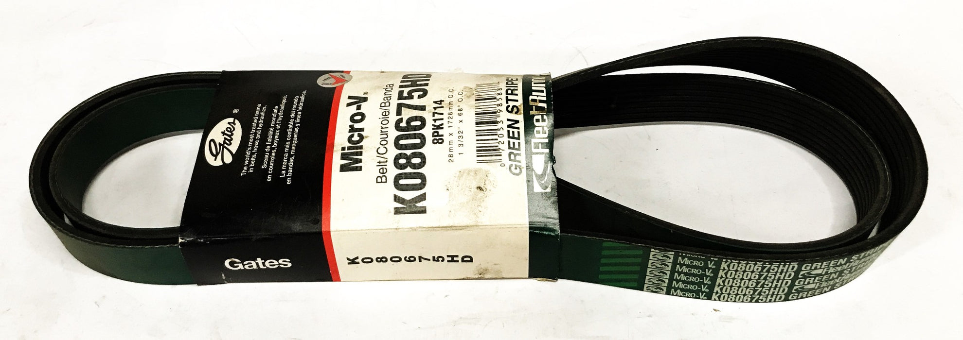 Gates FleetRunner Micro-V Serpentine Belt K080675HD NOS