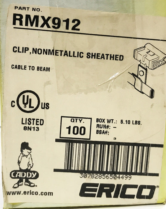 Erico Caddy Cable to Flange Mounting Clip PMX912 [Lot of 100] NOS
