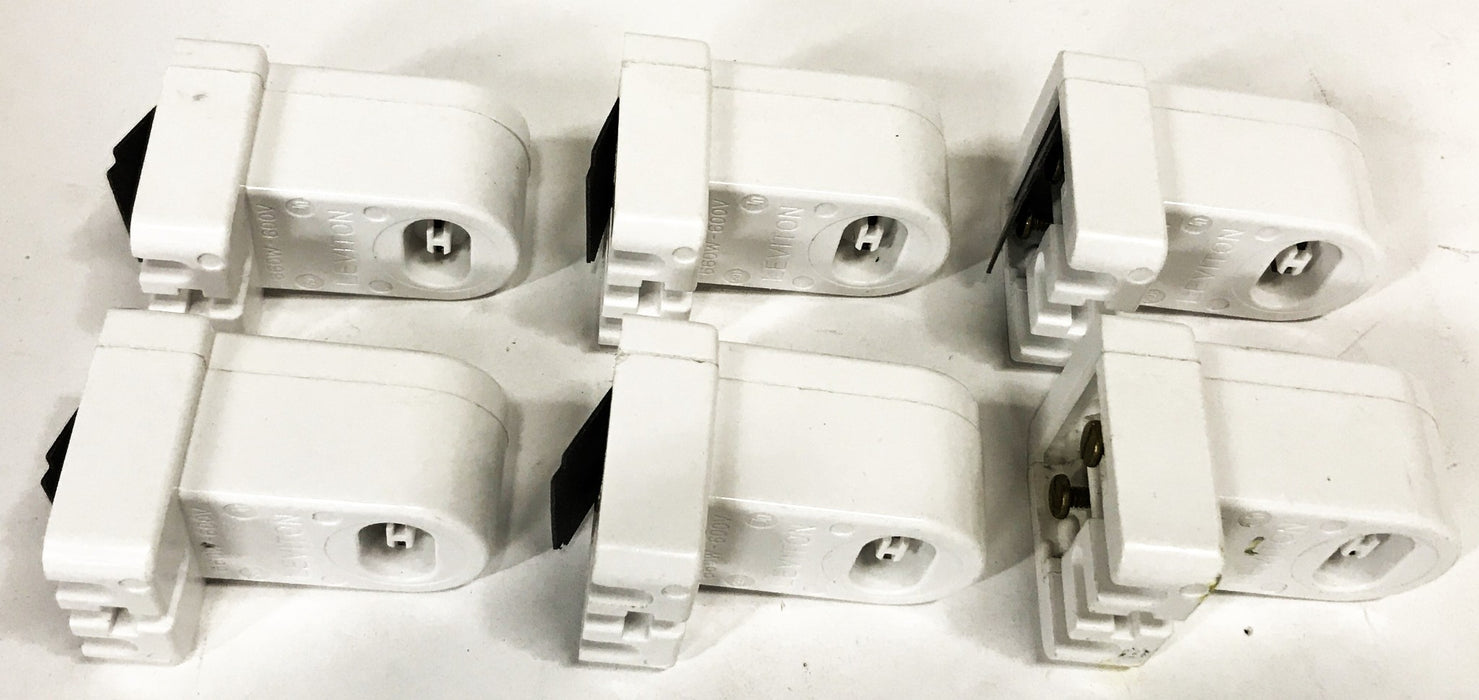 Leviton Florescent Lamp Holder 13465 [Lot of 6] NOS