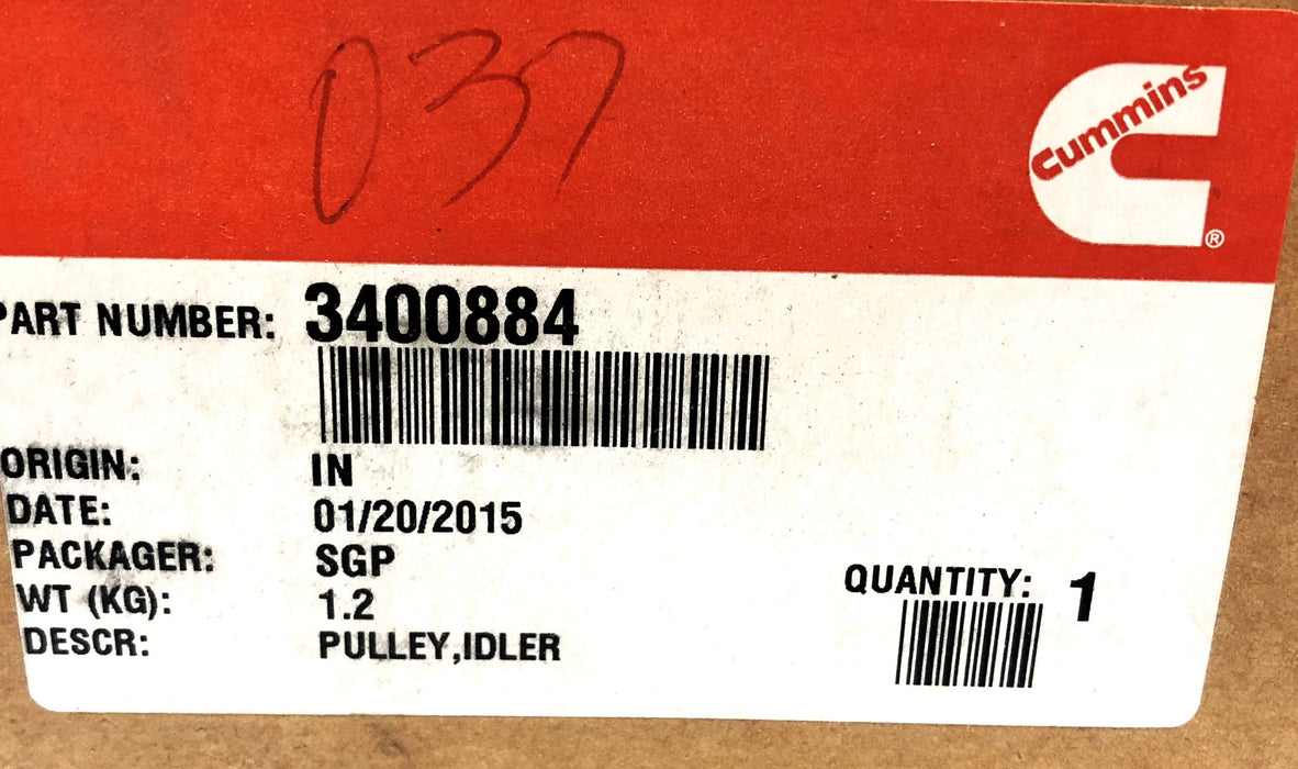 Cummins Idler Pulley 3400884 NOS