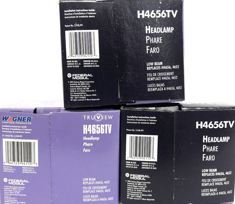 Wagner TruView Low Beam Headlamp H4656TV [Lot of 3] NOS