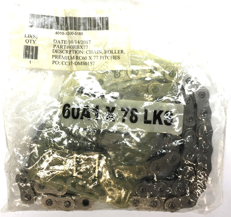 Renold 60A1 X 78 LKS Roller Chain 60RBX77 NOS