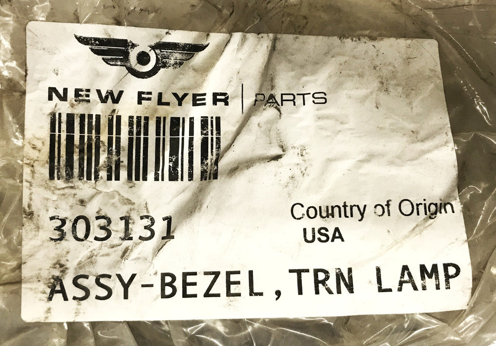 New Flyer Bus Turn Lamp Left Bezel Assembly 303081-RH NOS
