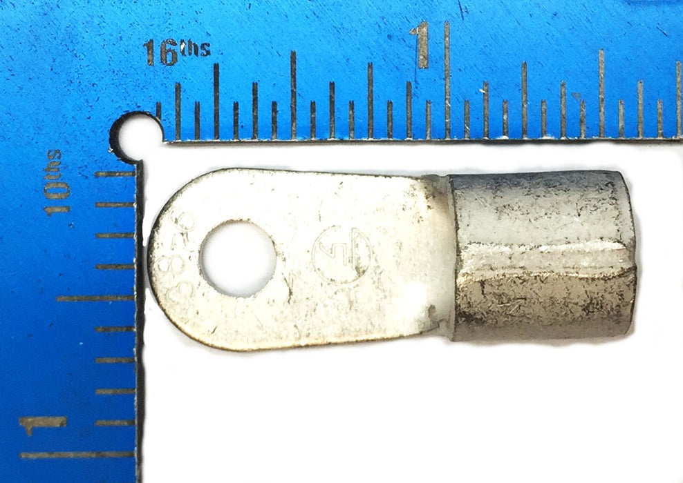 Unbranded 2G Non-Insulated 1/4" Connector [Lot of 100] RING-2-1/4-NINS(38-6) NOS