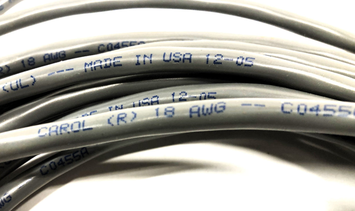 Carol 18AWG 105C Type PLTC 300V Cable W/ Connectors C0455A (E60233-8,1554A01)NOS