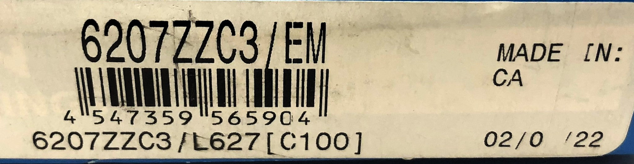 NTN Shielded Ball Bearing 6207ZZC3/EM (6207ZZC3/L627) [Lot of 2] NOS