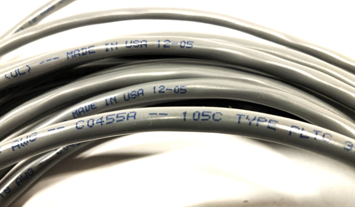 Carol 18AWG 105C Type PLTC 300V Cable W/ Connectors C0455A (E60233-8,1554A01)NOS