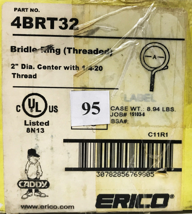 Erico Caddy 2 inch Steel Bridle Ring 4BRT32 [Lot of 95] NOS