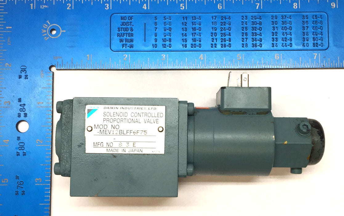 Daikin Solenoid Controlled Proportional Valve Body MEV12BLFF6F75 USED