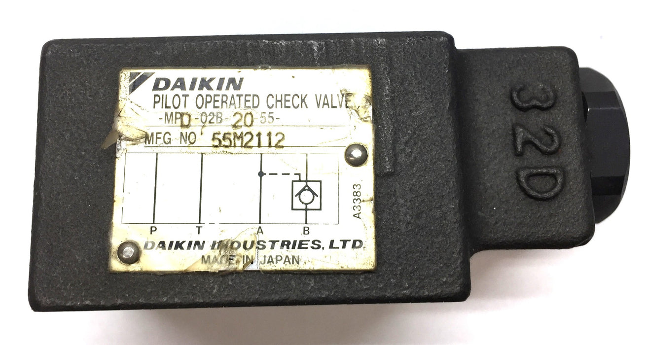 Daikin Pilot Operated Check Valve MPD-02B-20-55 USED