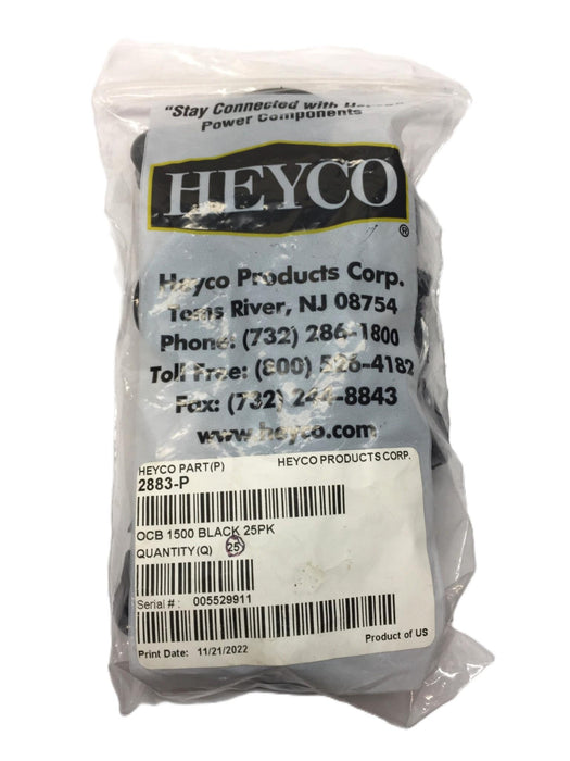 Heyco OCB 1500 Black Snap Bushing 2883-P [Lot of 25] NOS