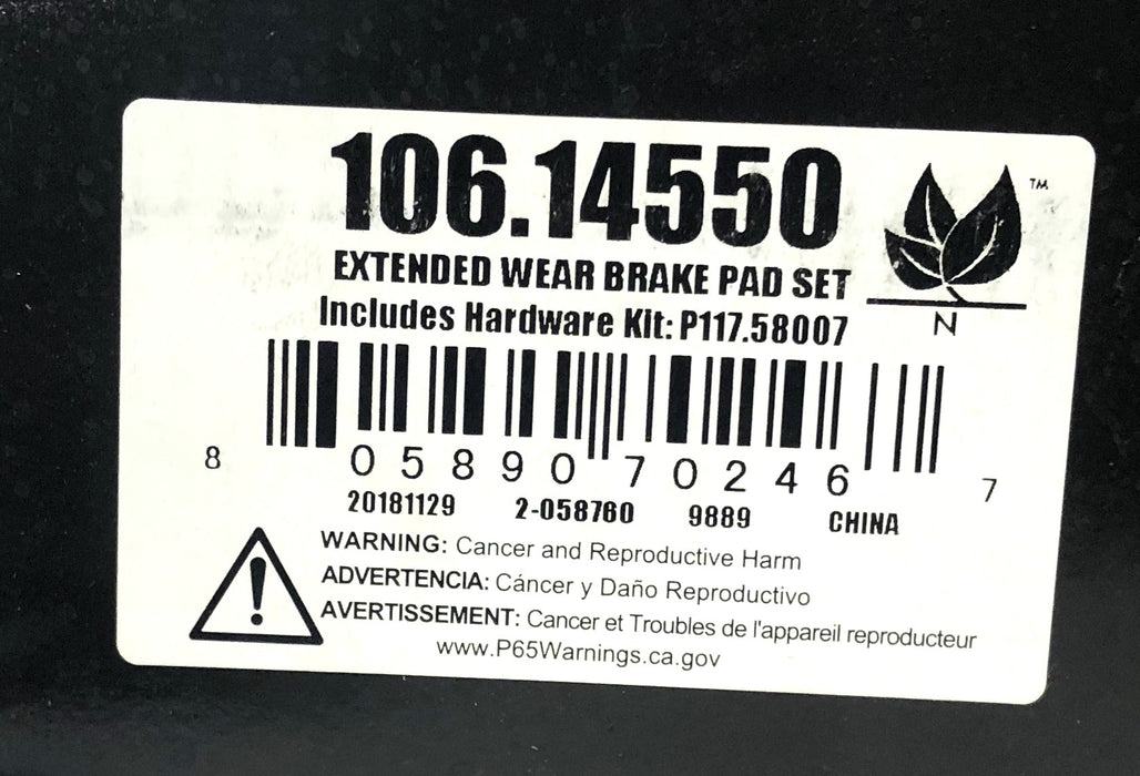 PosiNuiet Premium Disc Brake Pads 106.14550 NOS