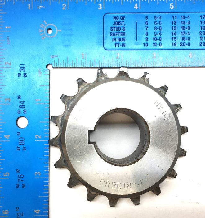 Tsubaki Roller Chain Sprocket with 1.24" Bore w/Keyway CR5018-J NOS