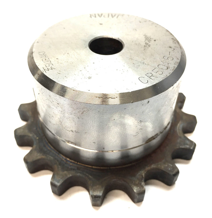 Tsubaki Roller Chain Sprocket with 1/2" Bore CR5016-J NOS